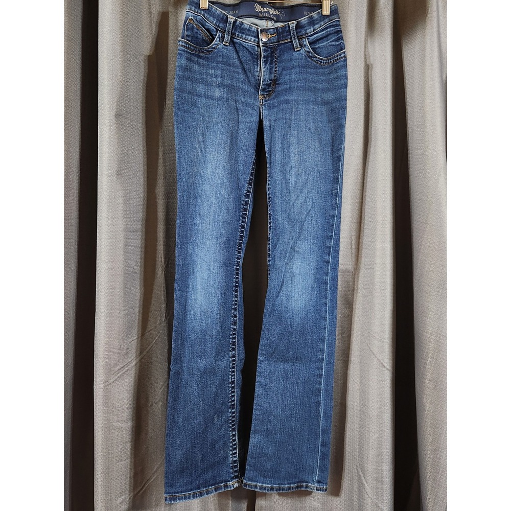 Wrangler Willow Ultimate Riding Jeans Women 28x34 Mid Rise Bootcut Medium Wash - Picture 5 of 7